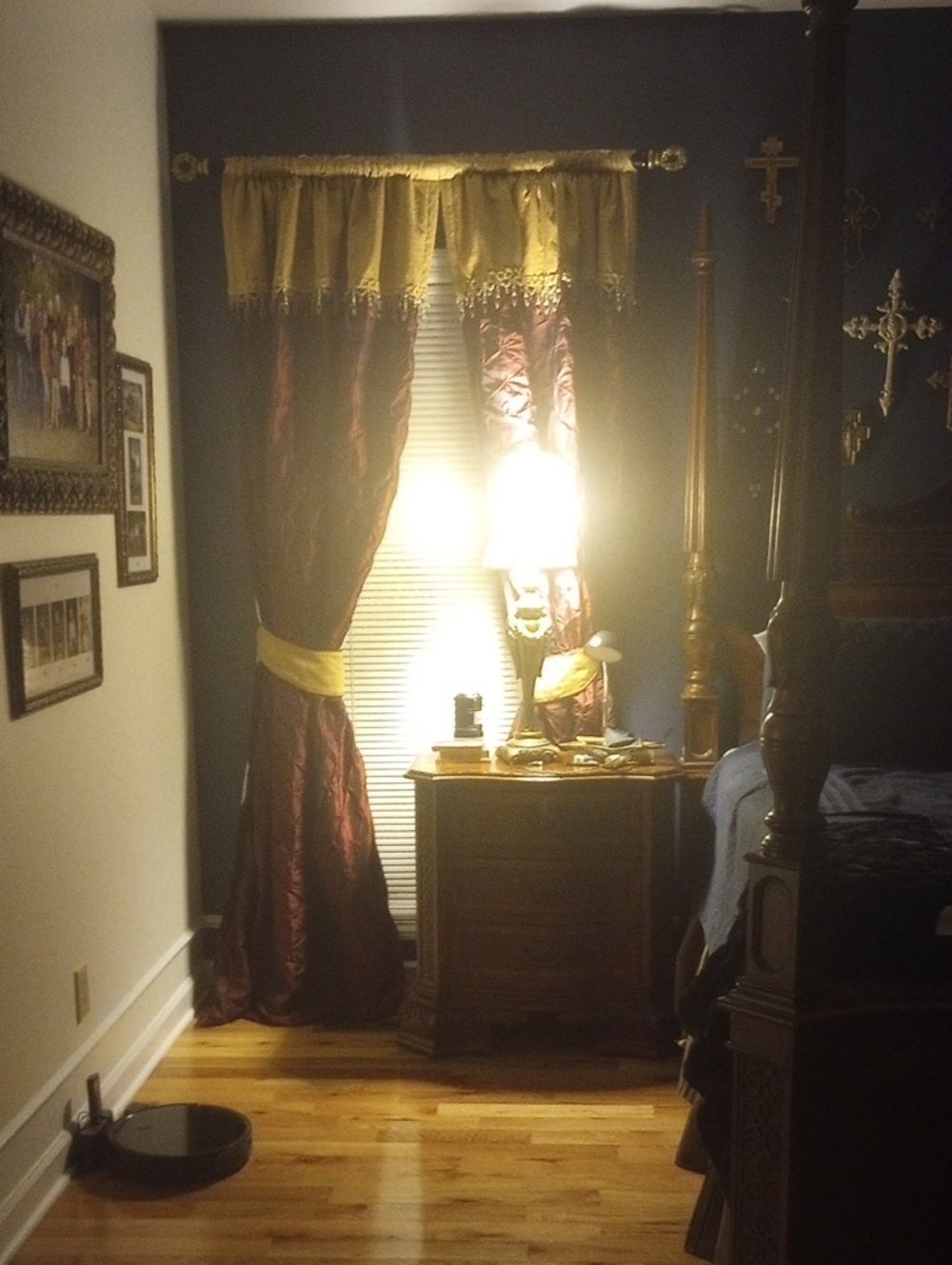 Rich Burgundy and Gold Drapery (This Listing Is For 1 Large Window Only) - Picture 16 of 16